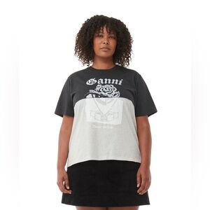 Ganni Basic Jersey Re-cut T-shirt - Phantom